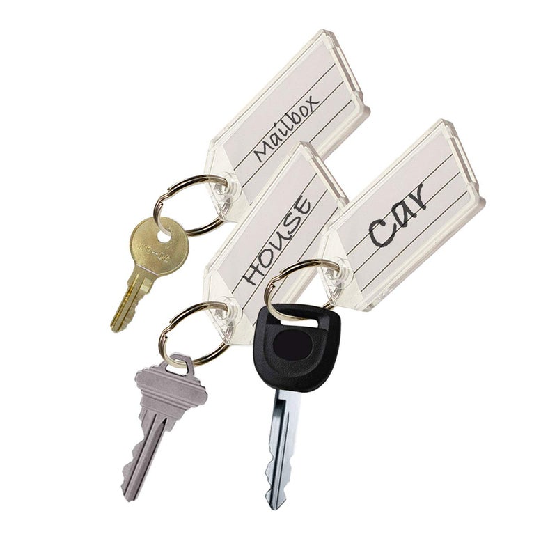 Lucky Line Extra Strength Key Tag with Split Ring; Clear, 2 Pack (20402) - Image 3